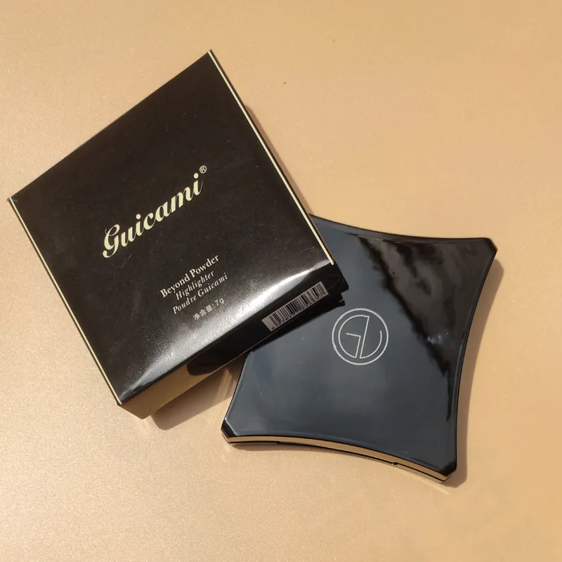 1 шт. для лица highlighter порошок высокого качества Серебряный цвет шампанского квадратной формы разработан водонепроницаемый контур лица хайлайтер AC105