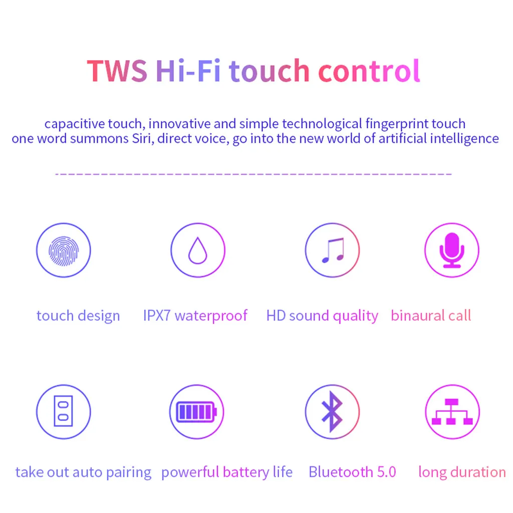 Bluetooth 5,0, гарнитура, TWS, беспроводные наушники, мини наушники, стерео наушники, для смартфона, для iPhone, для samsung, для LG