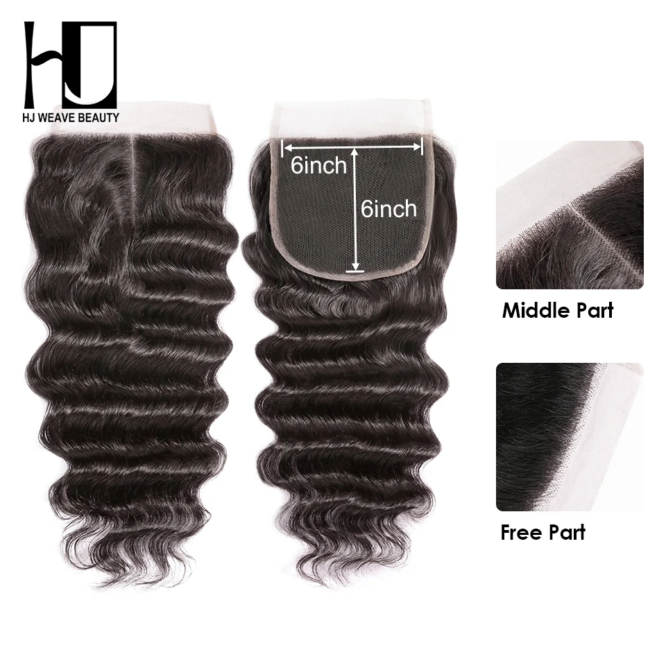 HJ Weave beauty 6x6 кружевная застежка натуральная пряжа перуанские натуральные
