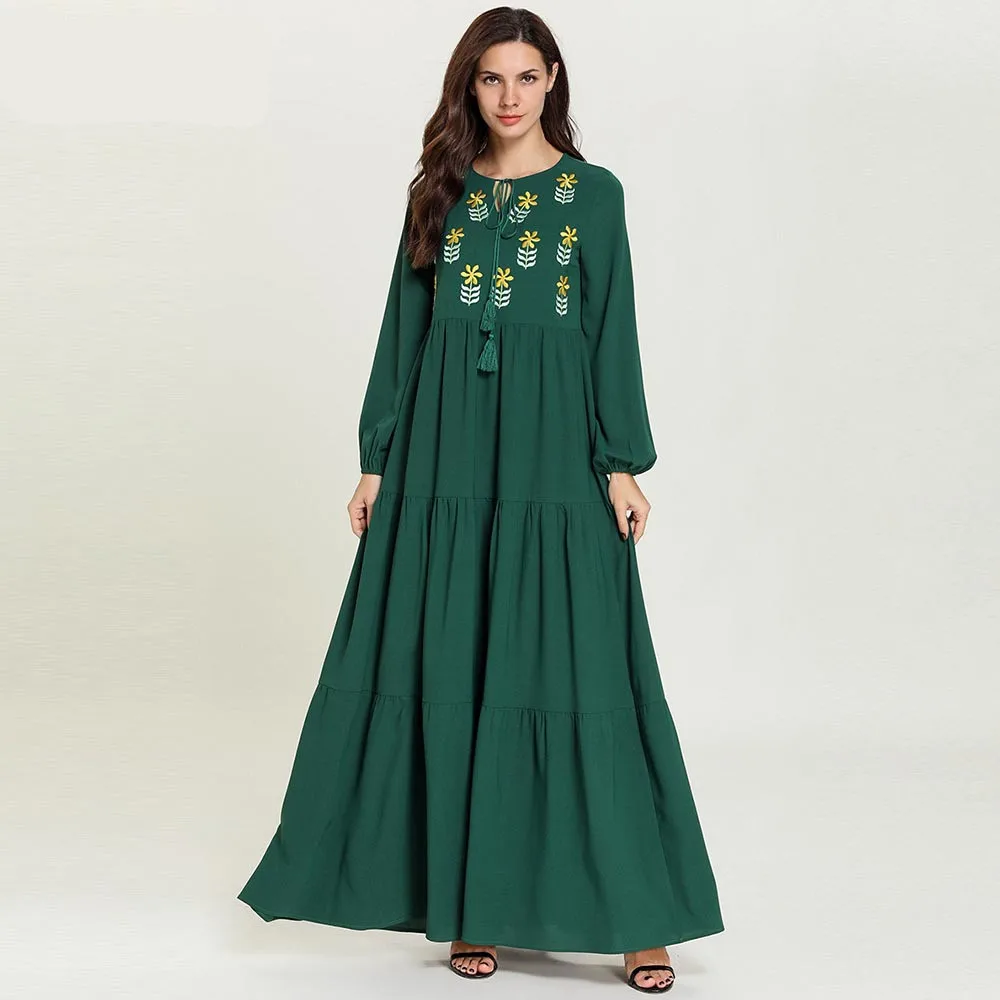 as picture 4XL abaya Qatar ОАЭ турецкий исламский Малайзийский гофрированный мусульманский хиджаб платье Абая s женский халат Musulmane кафтан одежда из Дубая - Цвет: as picture