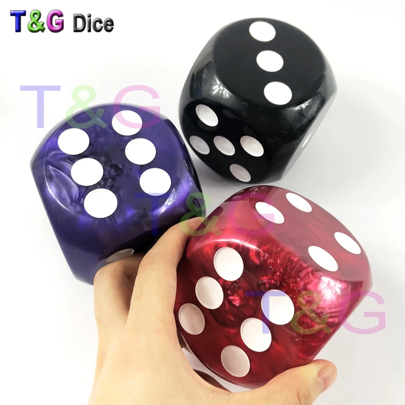 Jumbo Dice T & G высококачественные 75 мм красные мраморные эффекты домашний декор для
