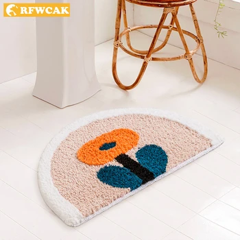 

New Flower Bath Mat Bathroom Carpet Non Slip Entrance Floor Mat Doormat Kitchen Absorption Rugs Tapete Para Sala Home Decoration