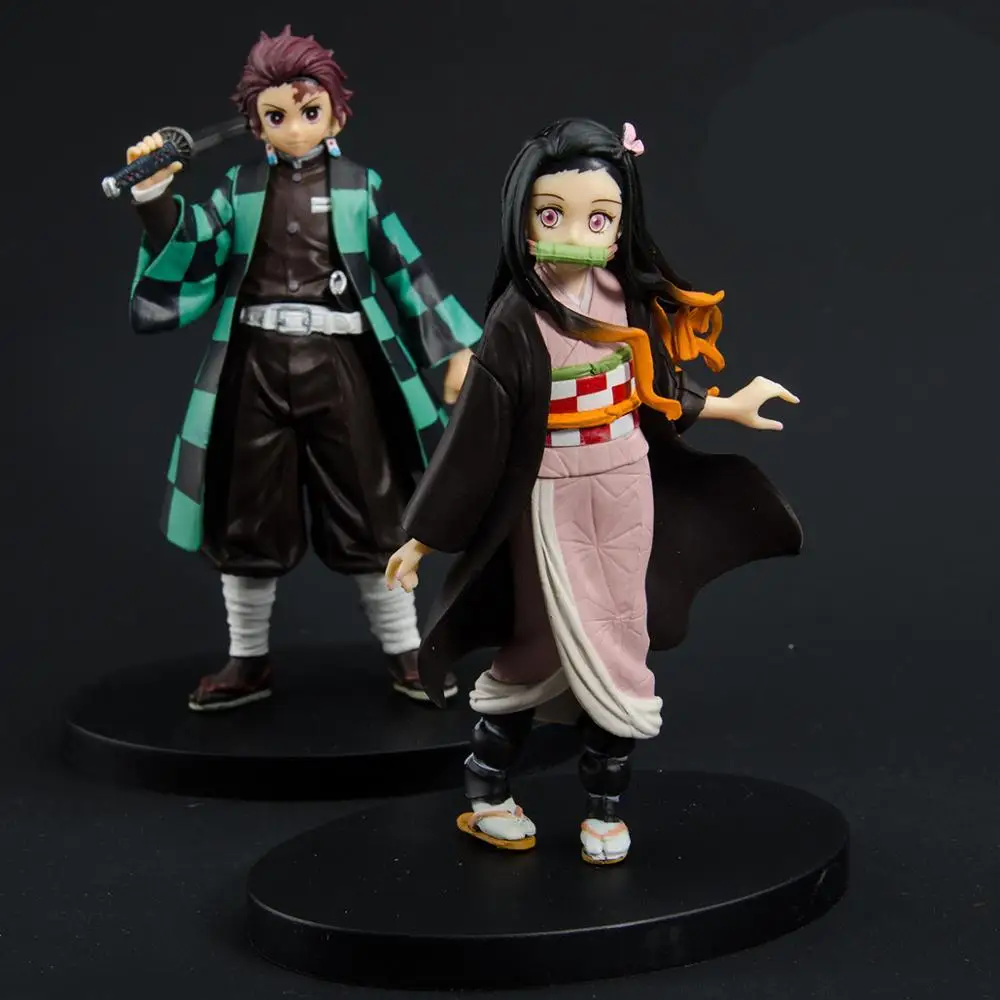 15 см аниме фигурка модель Demon Slayer Kimetsu No Yaiba Kamado Tanjirou Nezuko фигурки Детские