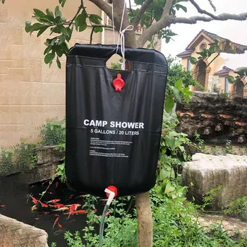 

Outdoor Shower Bag 20L Foldable Solar Energy Heated Bathing Water Bag Travel Camping Hiking Climbing Picnic Water Storage Bag