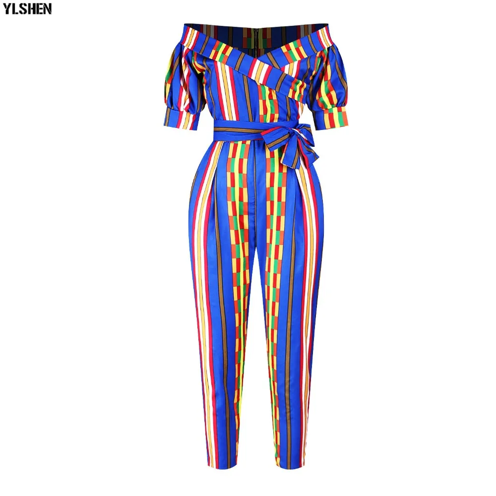 Dashiki African Clothes for Women Traditional Print  Jumpsuit Dresses Basin Riche Clothing Vetement Robe Africaine Femme 2019 19