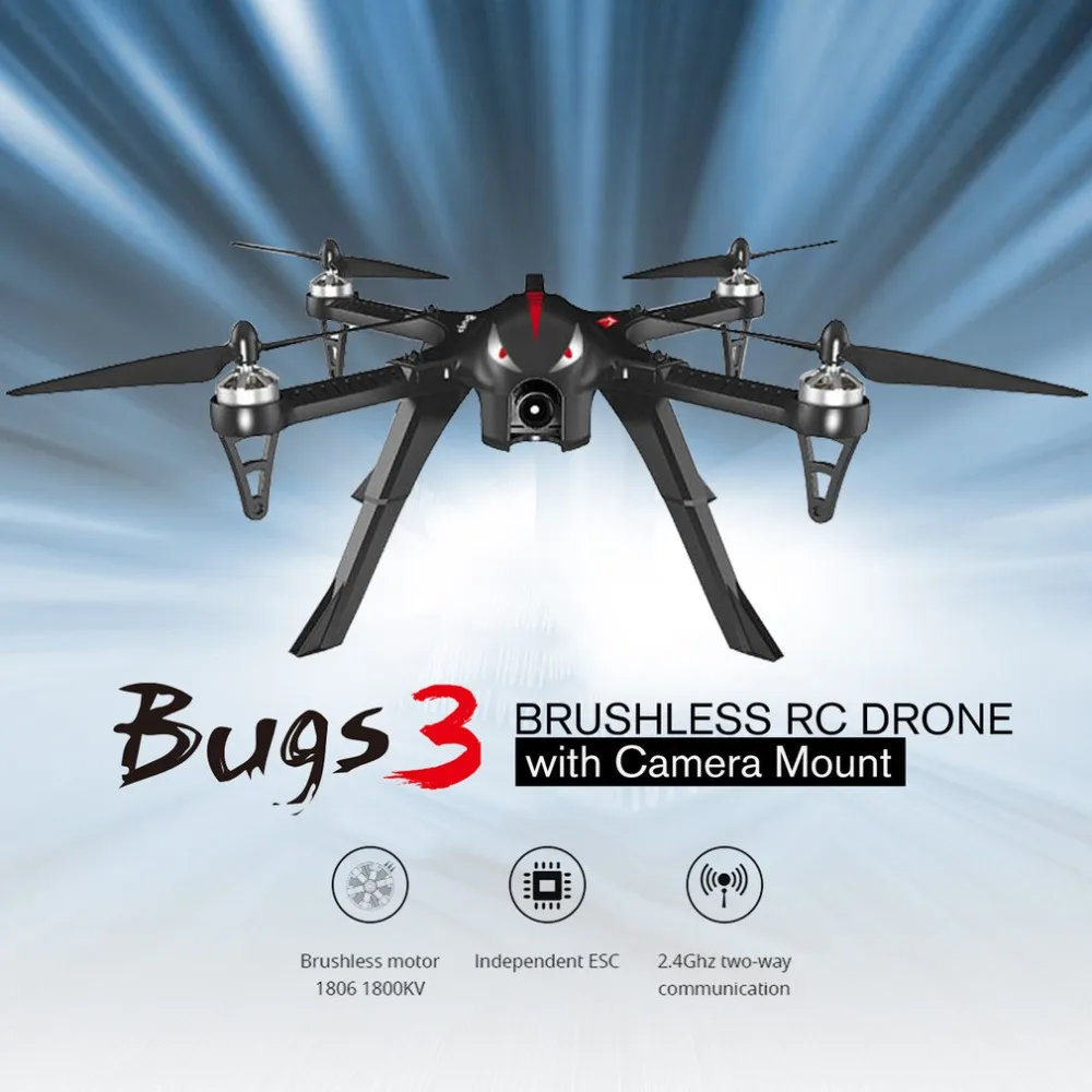 3 бесщеточный Дрон 2,4 GHz 3D Flips RC Квадрокоптер с креплением для камеры 18 мин Время полета 500 м дальность дистанционного управления