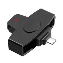 Lecteur de cartes CAC intelligent USB, Type C, pour déclaration de taxe bancaire, carte SIM, IC, carte d'identité, lecteur de cartes militaires, pour Windows, 2021