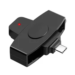 Lecteur de cartes CAC intelligent USB, Type C, pour déclaration de taxe bancaire, carte SIM, IC, carte d'identité, lecteur de cartes militaires, pour Windows, 2021 