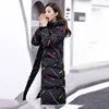 Parka à capuche en coton pour femme, manteau long, mince et chaud, avec imprimé, 2022 ► Photo 1/5