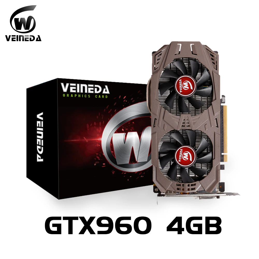 Buy VEINEDA Original Video Card GTX 960 4GB  128Bit  GDDR5 Graphics Cards VGA Cards  GTX960 4gb   For nVIDIA Geforce Games