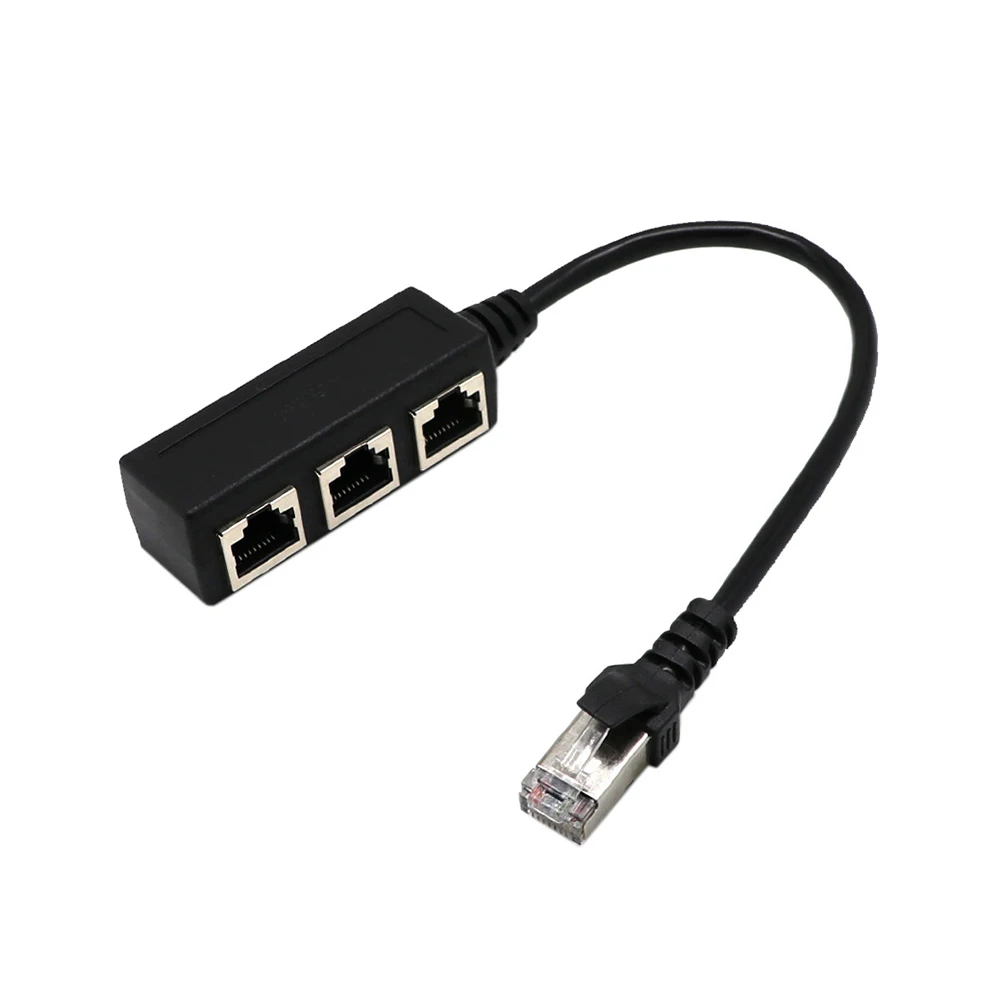 LAN Ethernet сеть 6103 разъем RJ45 1 штекер 3 гнездо сплиттер адаптер Длина кабеля 18 см| |