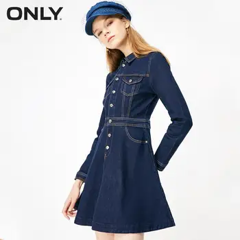 

ONLY Women's A-lined Cinched Waist Denim Dress | 119142509