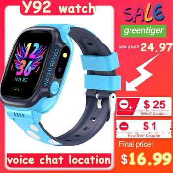 

Y92 Kids Smart Watch Touch Screen GPS WiFi Positioning Children's Watch SOS Call Location Anti-Lost Reminder Watch kids Clock