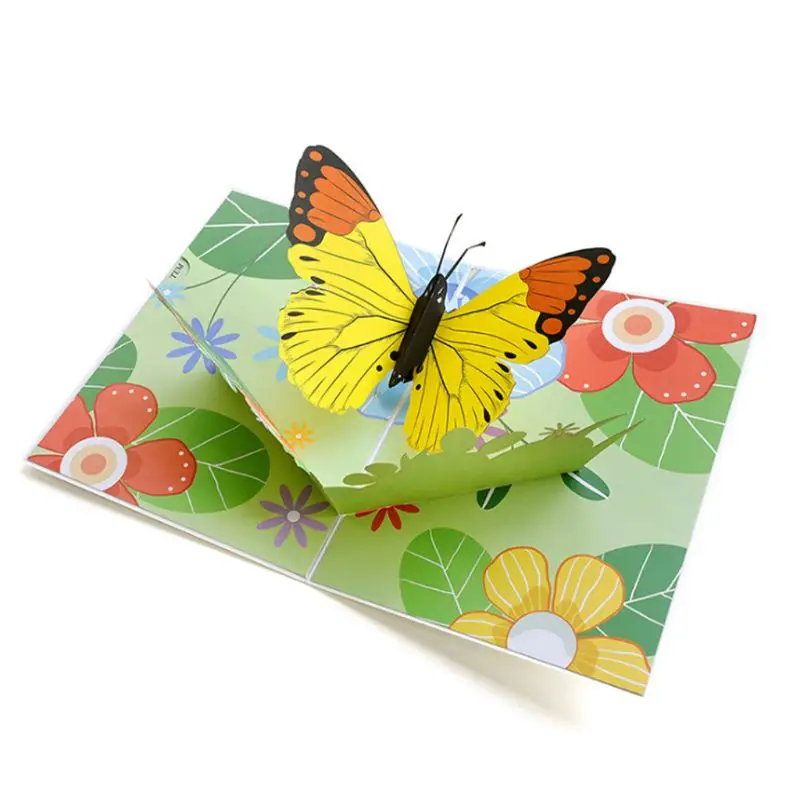  3D Pop Up Cartoon Butterfly Wedding Invitation Card Birthday Christmas Mother's Day Gif D08D - 4.00036E+12