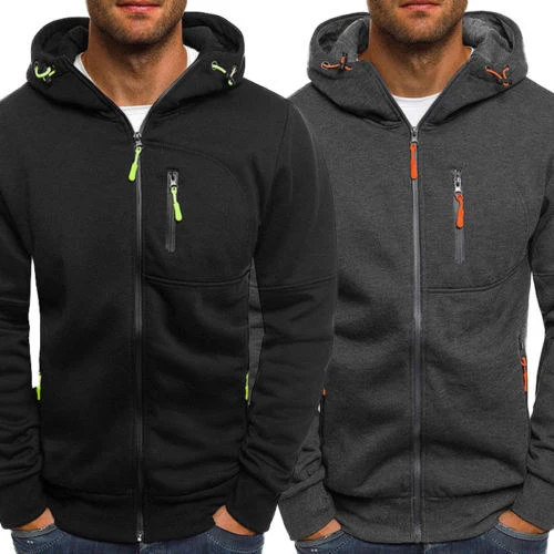 black sweatshirt zip up
