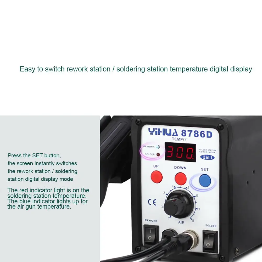 8786d паяльник стационарный паяльник два в одном паяльная станция с термостатом цифровой дисплей