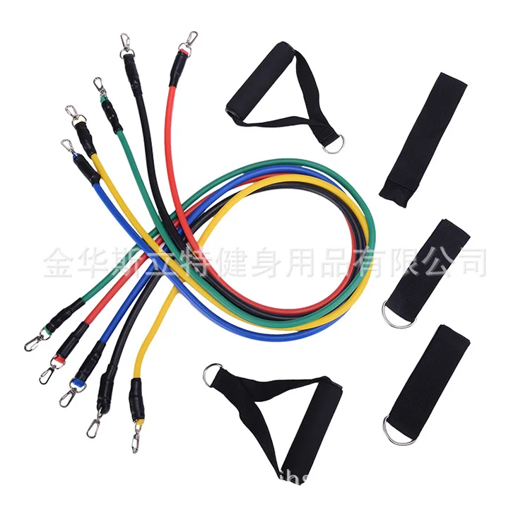 Cross Border for 11-Piece Family Packaged Combination Chest Expander Fitness Resistance Band Gamma Pad Mini Annular Ring