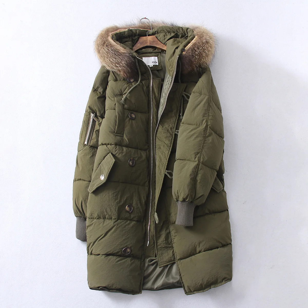 

Korean-style New Style Loose-Fit INS Cotton-padded Clothes Students Bread down Jacket Cotton-padded Clothes Women's Mid-length B