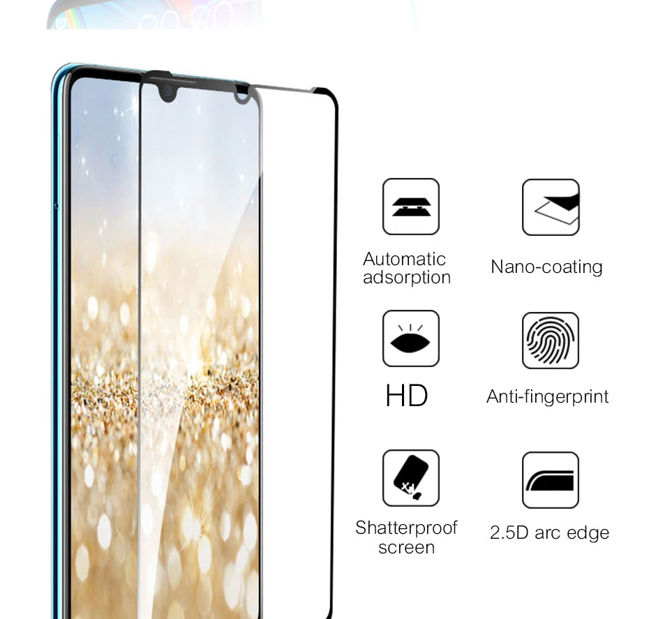 2 в 1 закаленное стекло для huawei P30 P20 Lite Pro Полное покрытие экрана камеры Защитное стекло для huawei mate 20 Lite стеклянная пленка