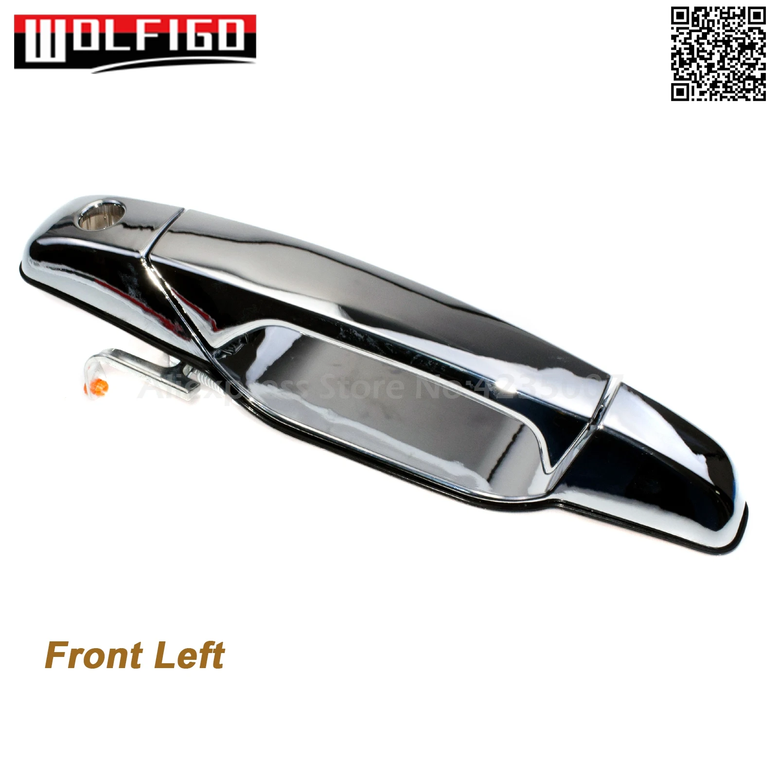 WOLFIGO передний задний LH RH хром наружные дверные ручки для Chevy Tahoe Gmc Yukon Sierra Denali 25960525,25960526, 25960521,25960522 - Цвет: Front Left
