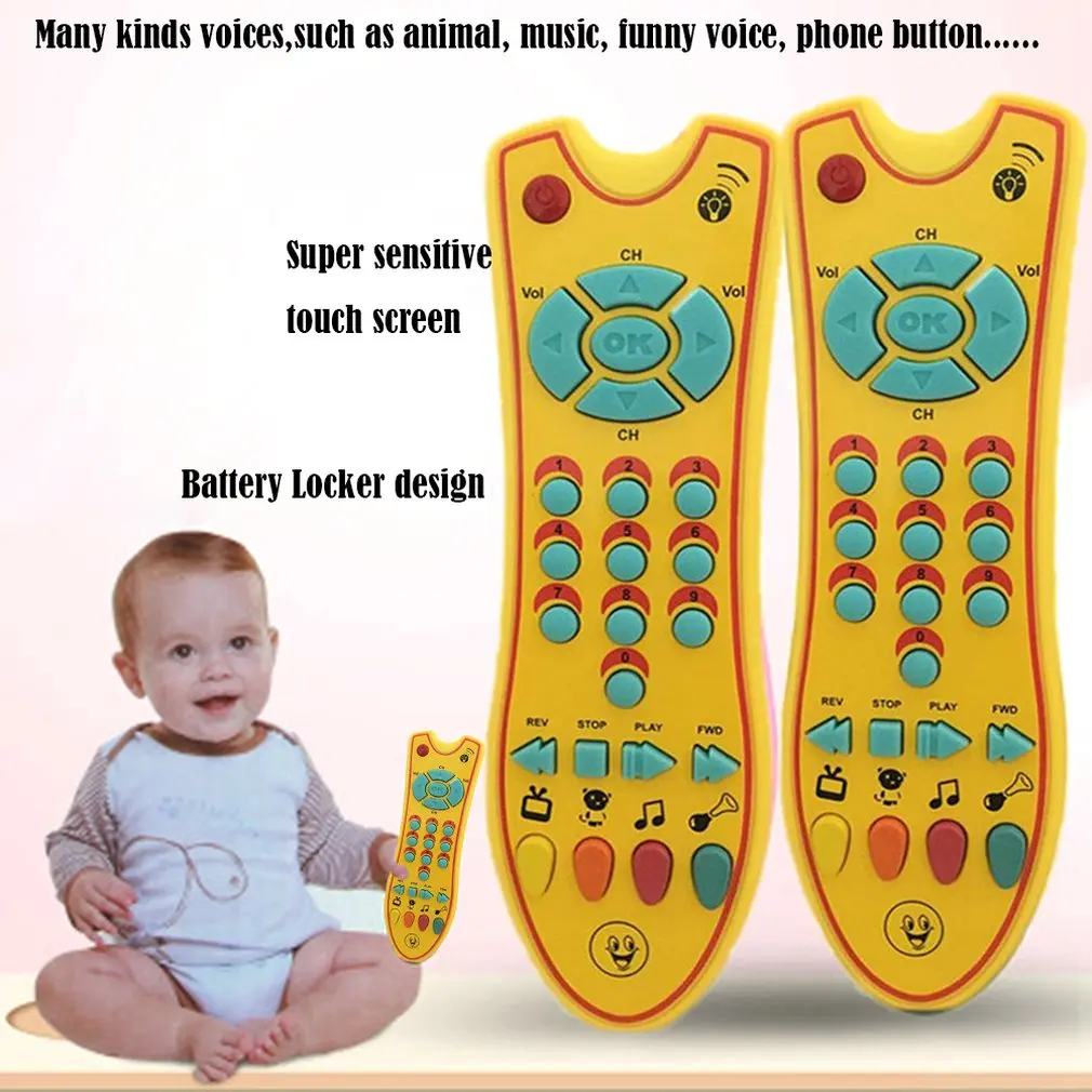 Kids Music Mobile Phone TV Remote Control Early Electric Numbers Learning Toys