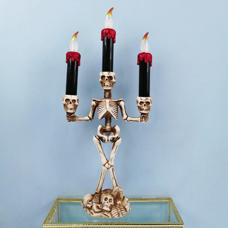 Декор для Хэллоуина, вечеринки, 3 шт., ужас, человеческий подсвечник, подсвечники, Хэллоуин, атмосферное украшение, праздничные принадлежности