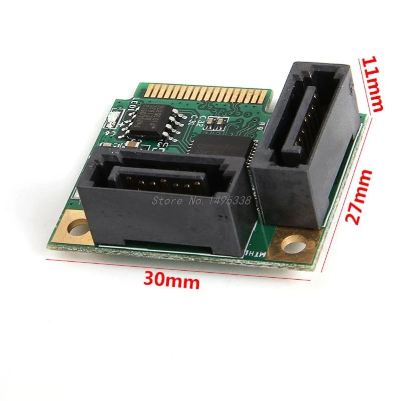 2 порта добавить на карты Mini PCI-E PCI Express to SATA кабель 3,0 конвертер жесткий приводной удлинитель карты компьютерные компоненты высокая скорость