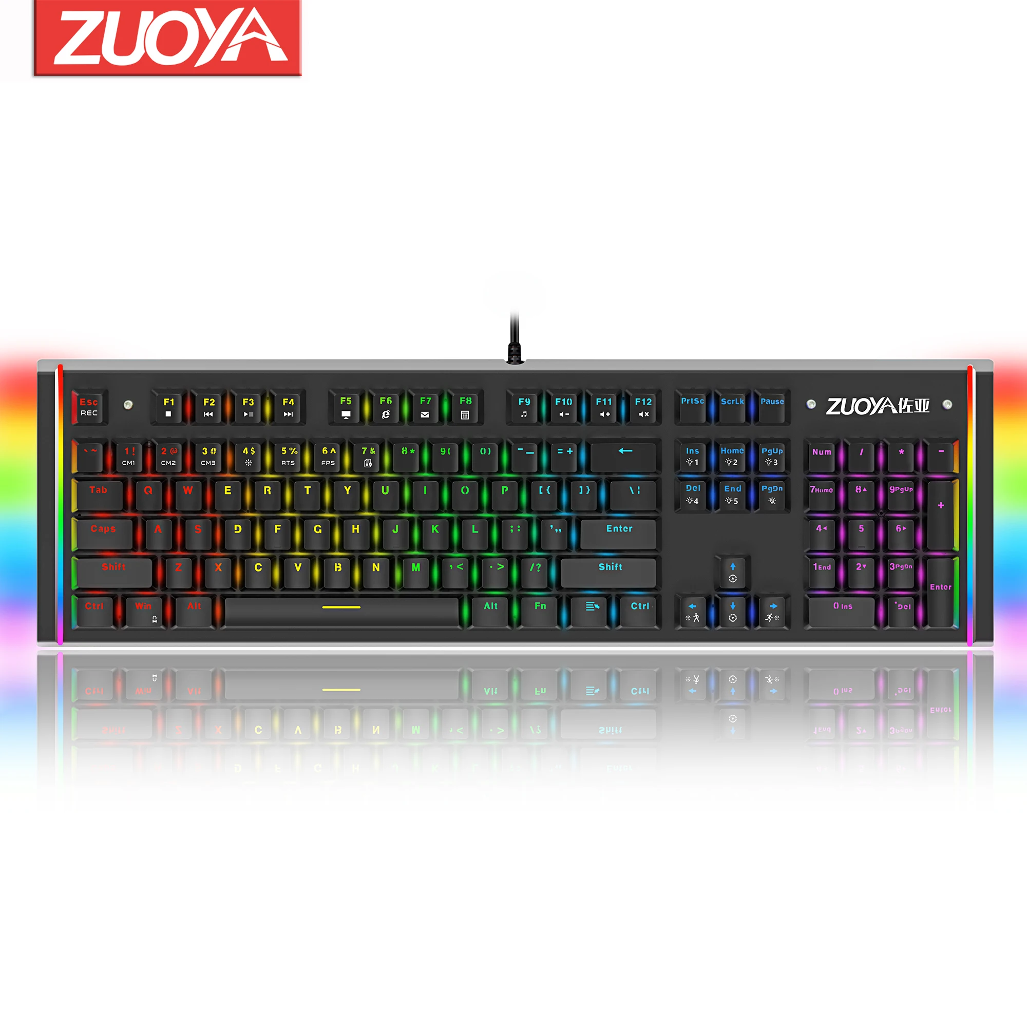 Клавиатура игровая Механическая Проводная с RGB подсветкой русская/английская