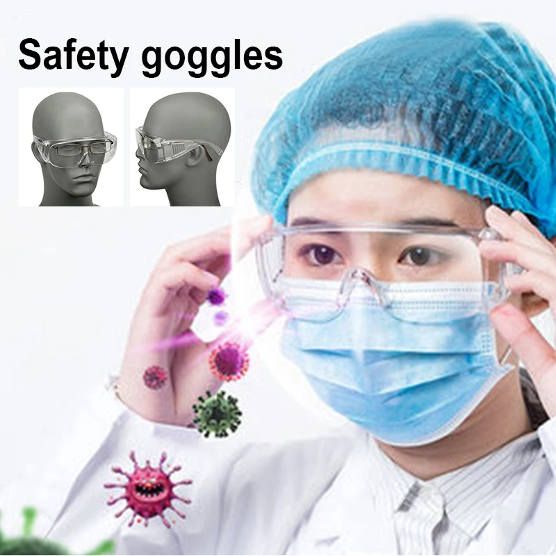 

Clear Transparent Safety Goggles Eyes Shield Protective Glasses Anti Infection Splash FDX99