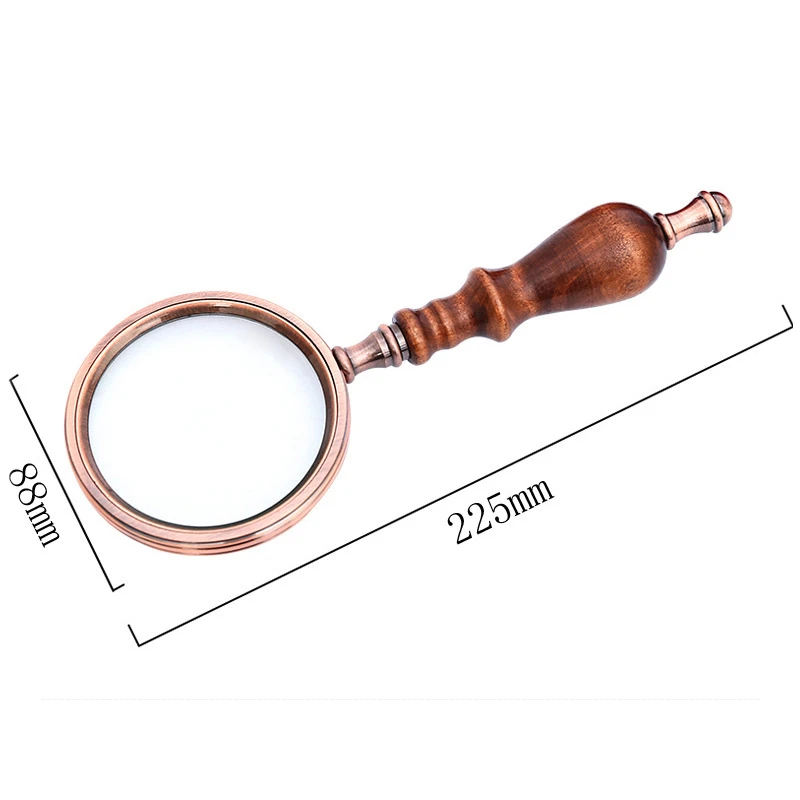 Handheld Magnifier 10X Reading Jewelry Magnifying Glass Portable Antique Loupe With High Magnification Lens For Maps Book