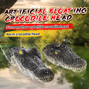 

Floating Crocodile Head Pond Pool Water Garden Decorations High Quality Floating Resin Crocodile Head Ornament For Goose Control