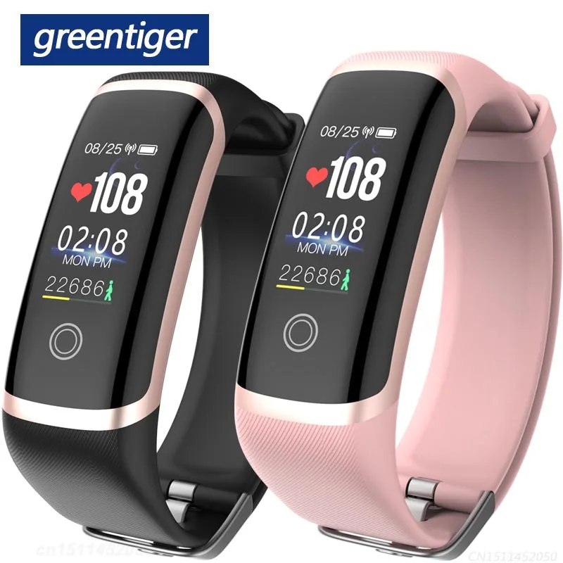 Greentiger M4 Смарт Браслет IP67 Водонепроницаемый Фитнес Tracker Heart Rate Monitor Умный браслет