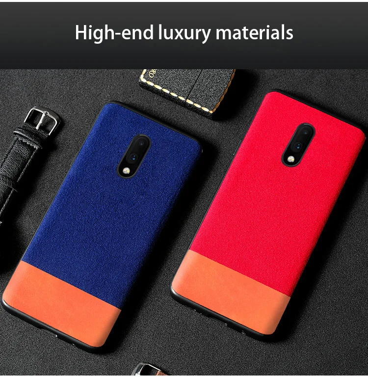 Чехол для телефона для Oneplus 7 7 Pro 6 6T Capas замша сшивание воловья кожа мягкий чехол из ТПУ
