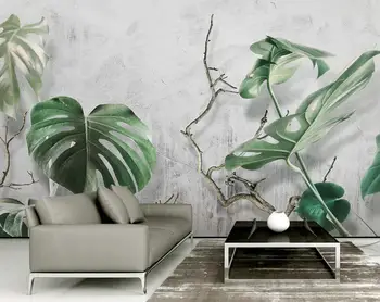 

CJSIR 3d Green Plants Monstera Branch Forest TV Background Wall Custom Large Mural Environmental Wallpaper Papel De Parede
