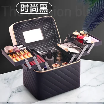 

2020 Multi-storey Women Brand Cosmetic Case Multifunction Travel Big Makeup Bag Organizer Large Capacity Portable makeup case