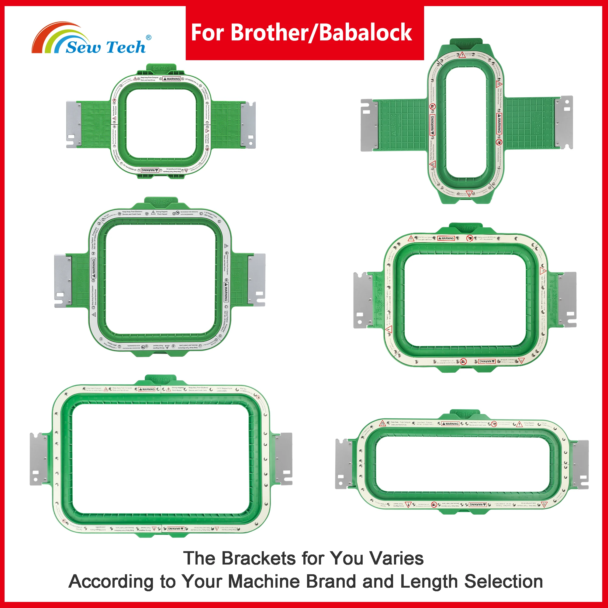 Sew Tech Магнитные обручи для Brother PR600 PR1000E PR1000 PR655 Babylock Valiant Enterprise и т. д. магнитные