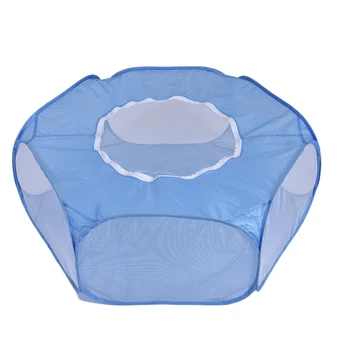 

Small Animal Playpen Foldable Pet Cage with Top Cover Anti Escape Breathable Indoor Outdoor Yard Fence for Kitten Puppy Guinea P