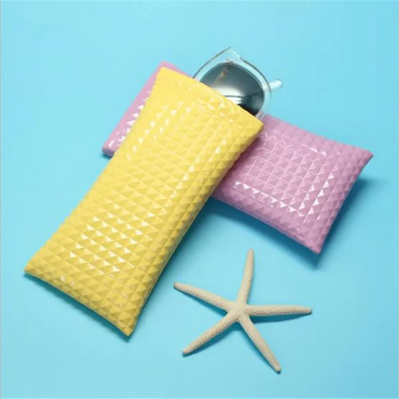 

Fashionable Sunglasses Bag PU Leather Glass Case Pouch Mobile Phone Wallet Portable Storege Case Candy Color Nearsighted Glasses