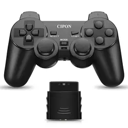 Wireless Controller Compatible with PS-2 Console, CIPON 2.4G Double Vibration Control Remote Wireless Controller Compatible with PS-2 Console, CIPON 2.4G Double Vibration Control Remote