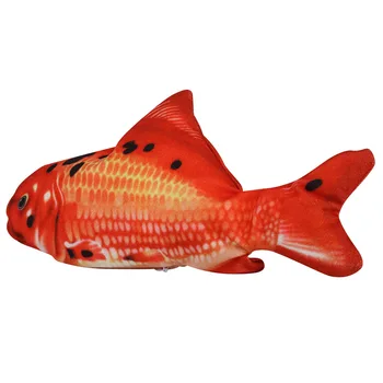 

Battery Powered Detachable Interactive Play Children Gift Washable Biting Chew Swing Tail Electric Fish Moving Cat Toy Wagging