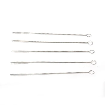 

5pcs Travel Long Hand Tool Compact Stainless Steel Anti Scratch For Milk Bottle Multipurpose Easy Access Straw Cleaning Brush