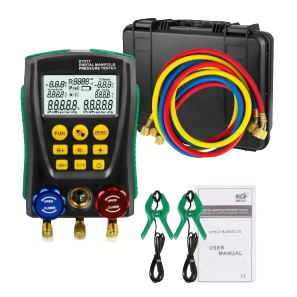 Digital Gauge Meter HVAC Vacuum Pressure Temperature Tester Leakage Test With High-strength Engineering Plastics