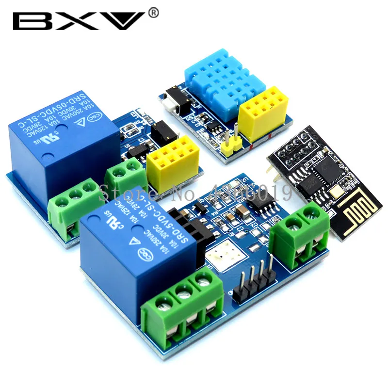 Релейный модуль ESP8266 ESP 01 5 в Wi Fi датчика температуры и влажности DHT11 беспроводной