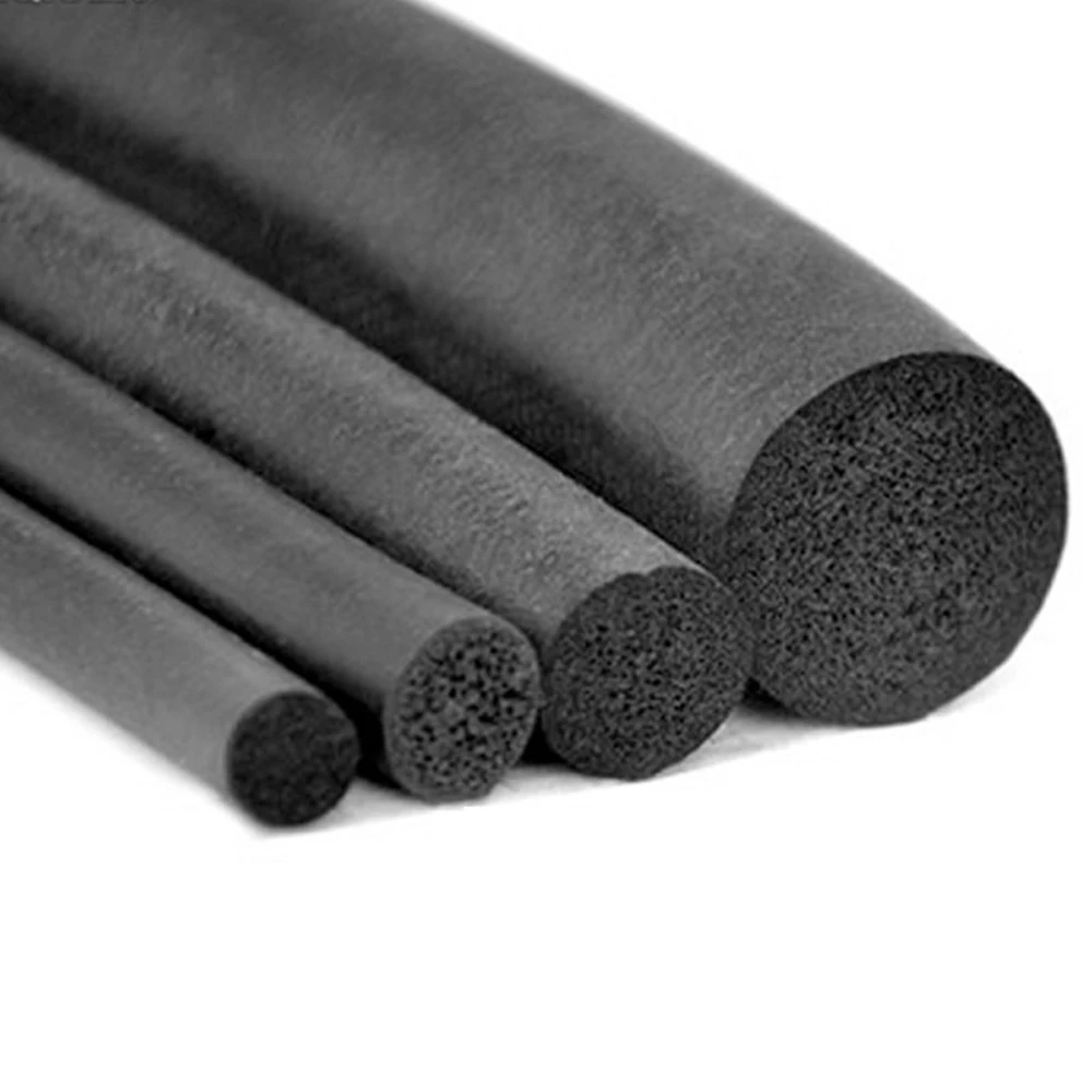 Round Sponge Cord Black EPDM Rubber Gasket Trim Seal 5/6/7/8/9/10/12/14/16/18/20mm