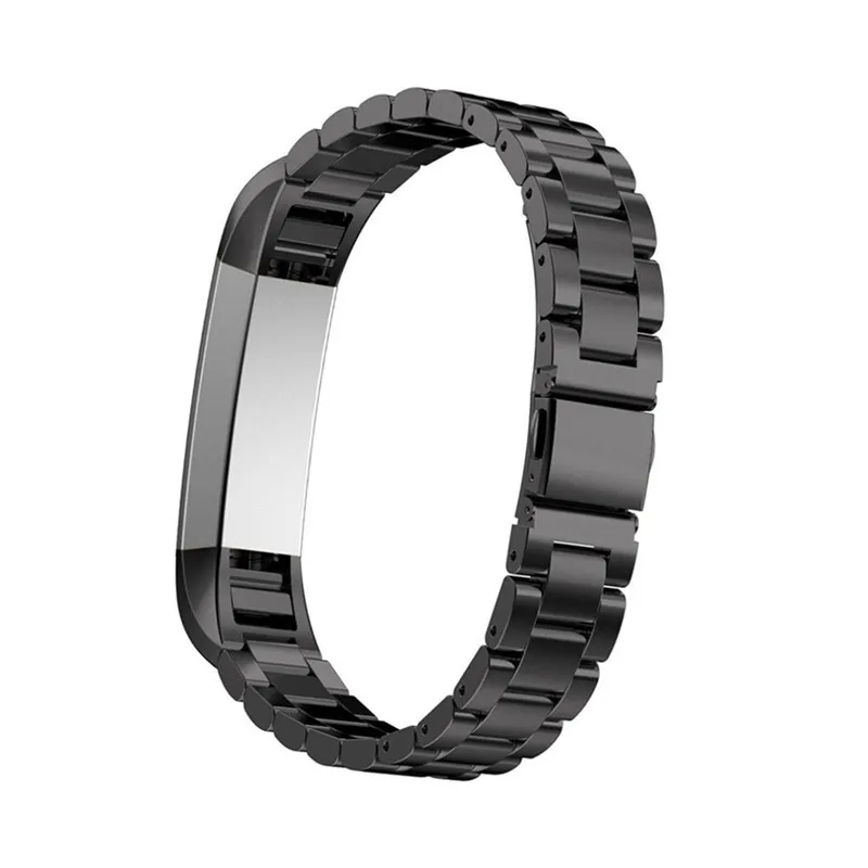 Ремешок из нержавеющей стали для fitbit alta HR replacment браслет высокометаллический умный ремешок для часов для fitbit alta черный серебристый - Цвет ремешка: black