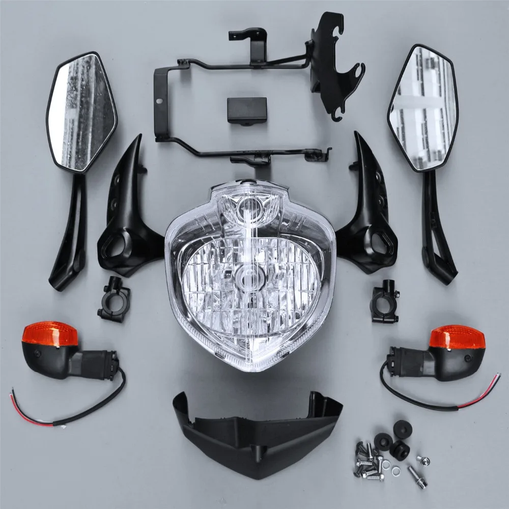 Для Yamaha FZ6S FZ6N фазер 2007-2010 FZ 6N 6S FZ-6N FZ-6S фара дальнего света для мотоцикла головной свет лампы Корпус в сборе комплект