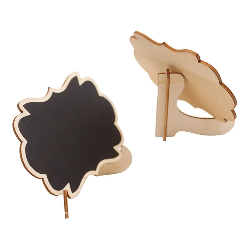 5pcs/Lot Lovely Butterfly shape mini Message Blackboard Wood Chalkboard Kids Wooden Memo Black Board Collapsible Writing Boards