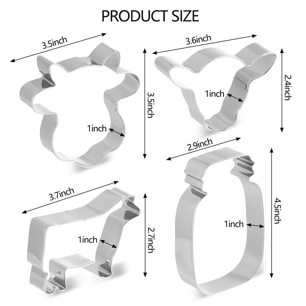 Stainless Steel Cookie Cutter Baking Mold for New Year Christmas DIY