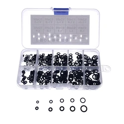1 Box O-Ring Nitrile Silicone Rubber Assortment Washer Set Silicone Faucet Sealing Ring Kit Heat Resistance Insulation Gaskets