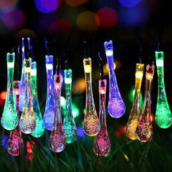

Outdoor Christmas Garden Solar Lamp String LED Water Drop Waterproof Decorative Lights 7 meters 50 leds